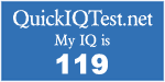 My IQ score is 119