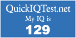 My IQ score is 129