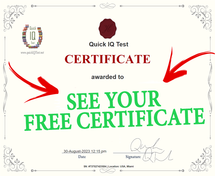 See your IQ Test Certificate
